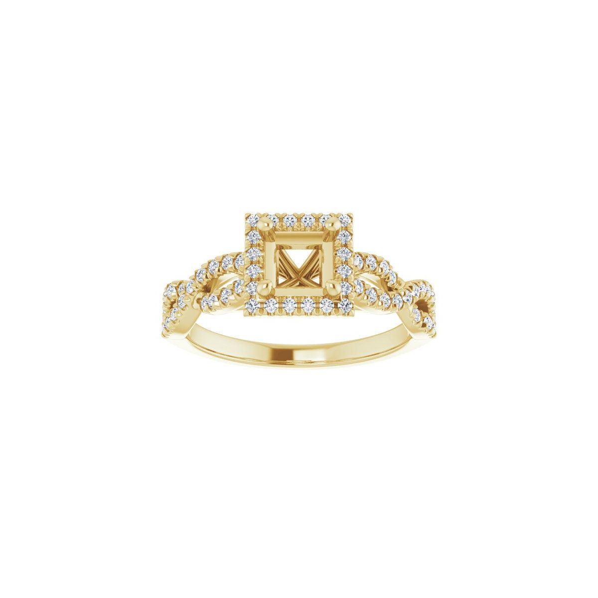 Square Halo-Style Infinity-Inspired Engagement Ring Semi-Mount - gallery - Series 124246