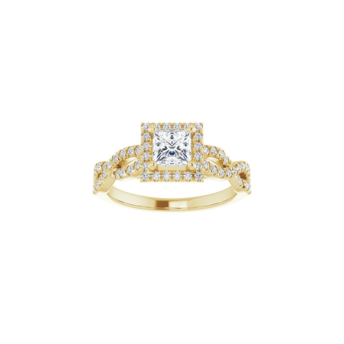 Square Halo-Style Infinity-Inspired Engagement Ring Semi-Mount - gallery - Series 124246