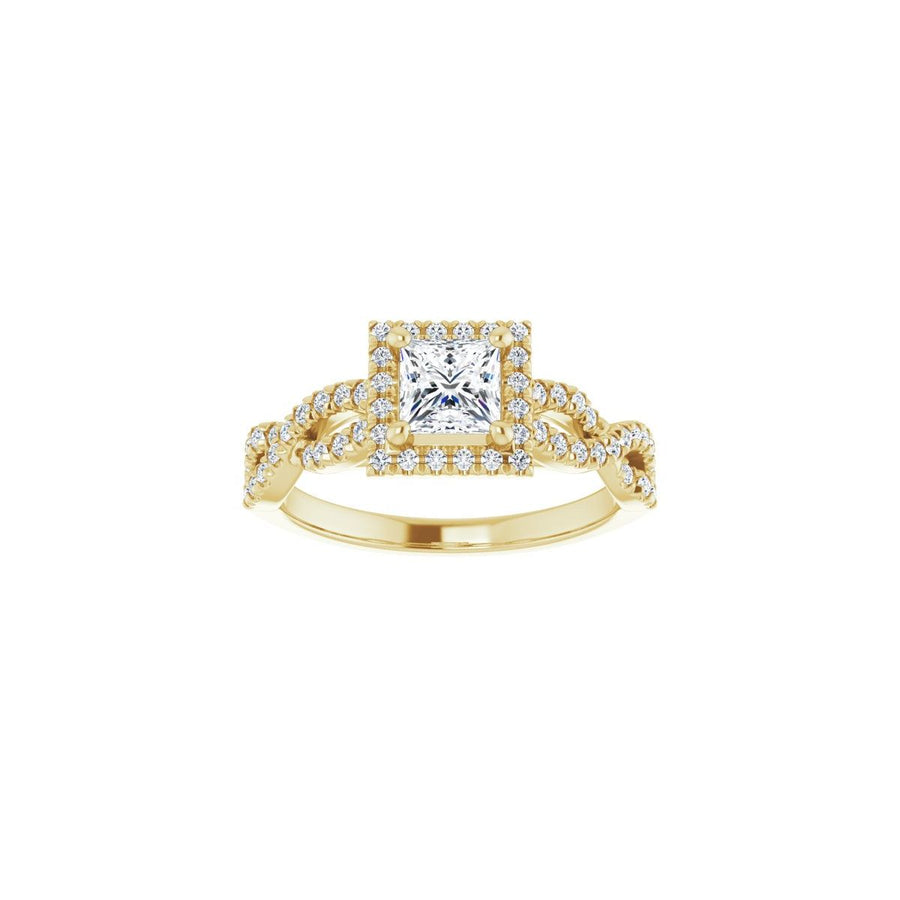 Square Halo-Style Infinity-Inspired Engagement Ring Semi-Mount - gallery - Series 124246