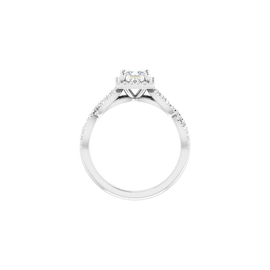 Square Halo-Style Infinity-Inspired Engagement Ring Semi-Mount - gallery - Series 124246