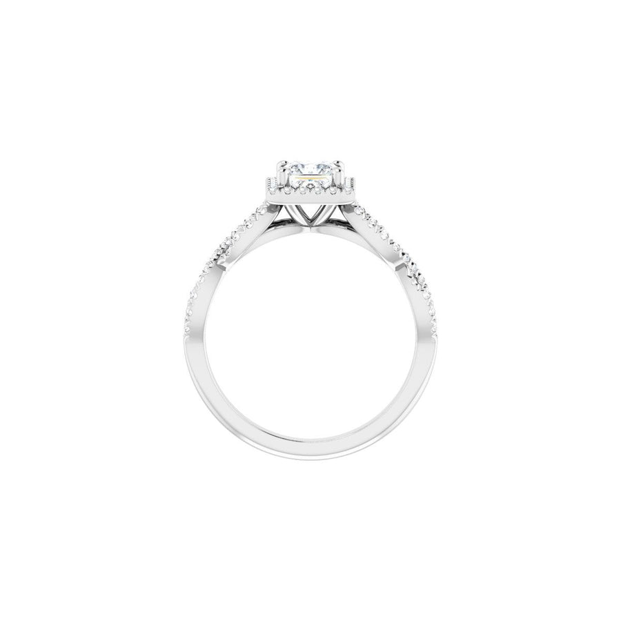 Square Halo-Style Infinity-Inspired Engagement Ring Semi-Mount - gallery - Series 124246