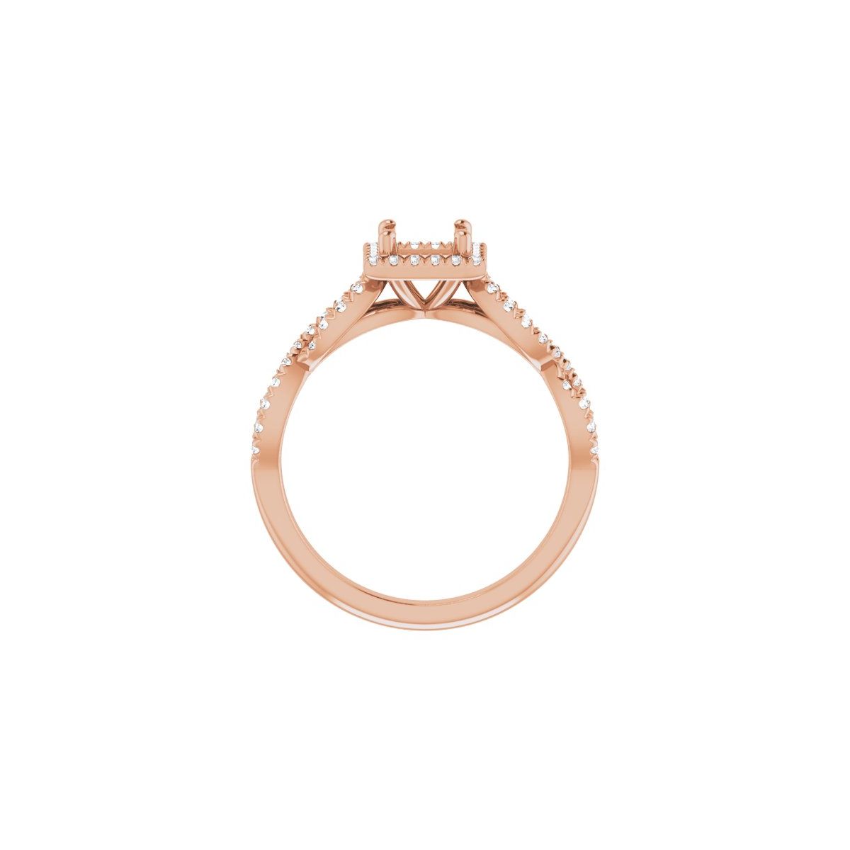 Square Halo-Style Infinity-Inspired Engagement Ring Semi-Mount - gallery - Series 124246