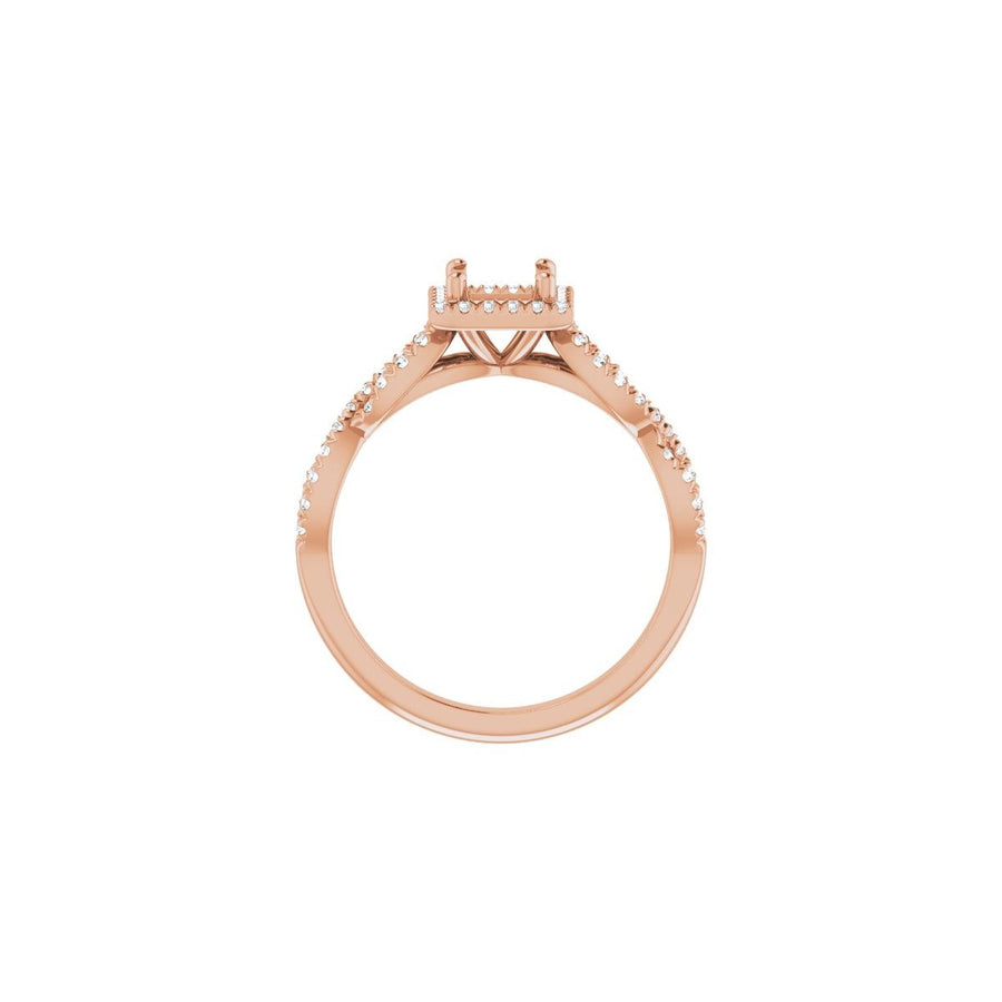 Square Halo-Style Infinity-Inspired Engagement Ring Semi-Mount - gallery - Series 124246