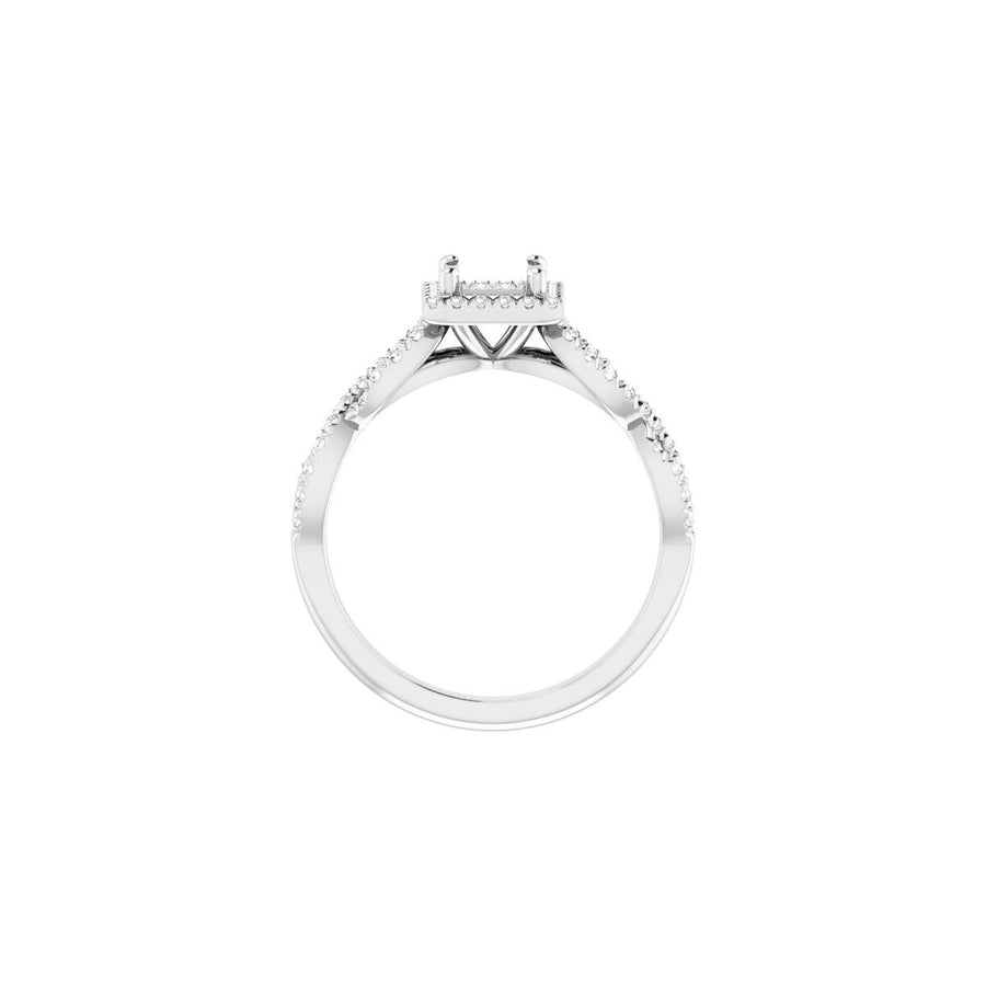 Square Halo-Style Infinity-Inspired Engagement Ring Semi-Mount - gallery - Series 124246