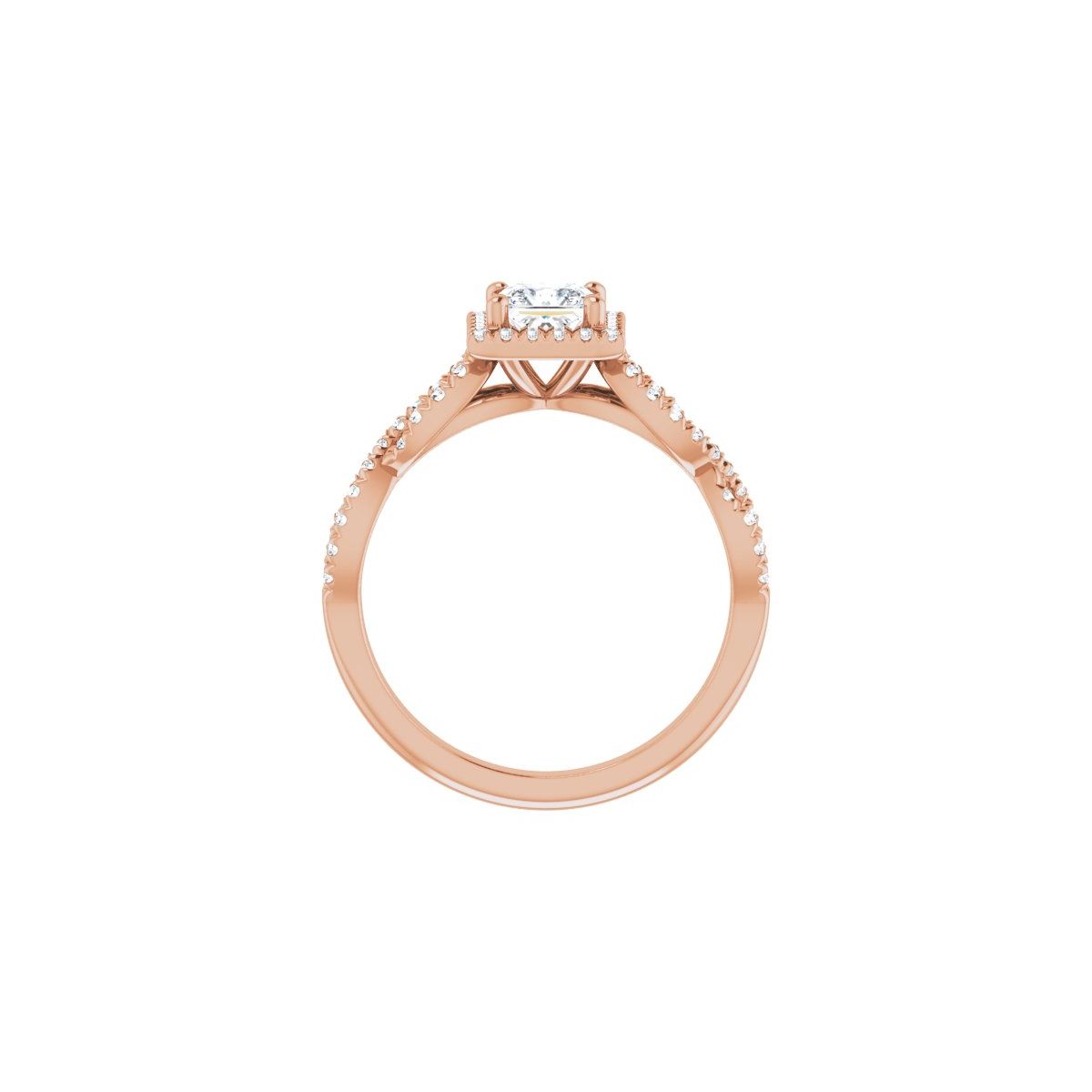 Square Halo-Style Infinity-Inspired Engagement Ring Semi-Mount - gallery - Series 124246