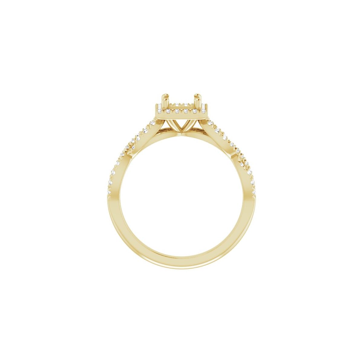 Square Halo-Style Infinity-Inspired Engagement Ring Semi-Mount - gallery - Series 124246
