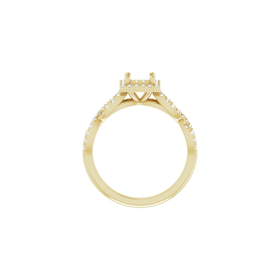 Square Halo-Style Infinity-Inspired Engagement Ring Semi-Mount - gallery - Series 124246