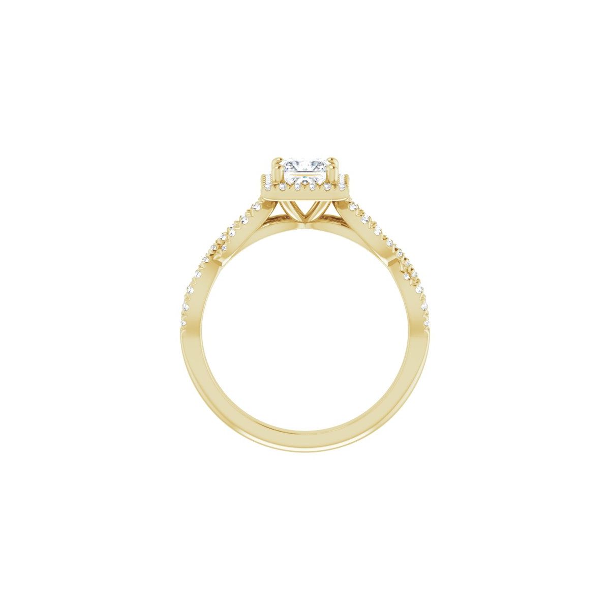 Square Halo-Style Infinity-Inspired Engagement Ring Semi-Mount - gallery - Series 124246