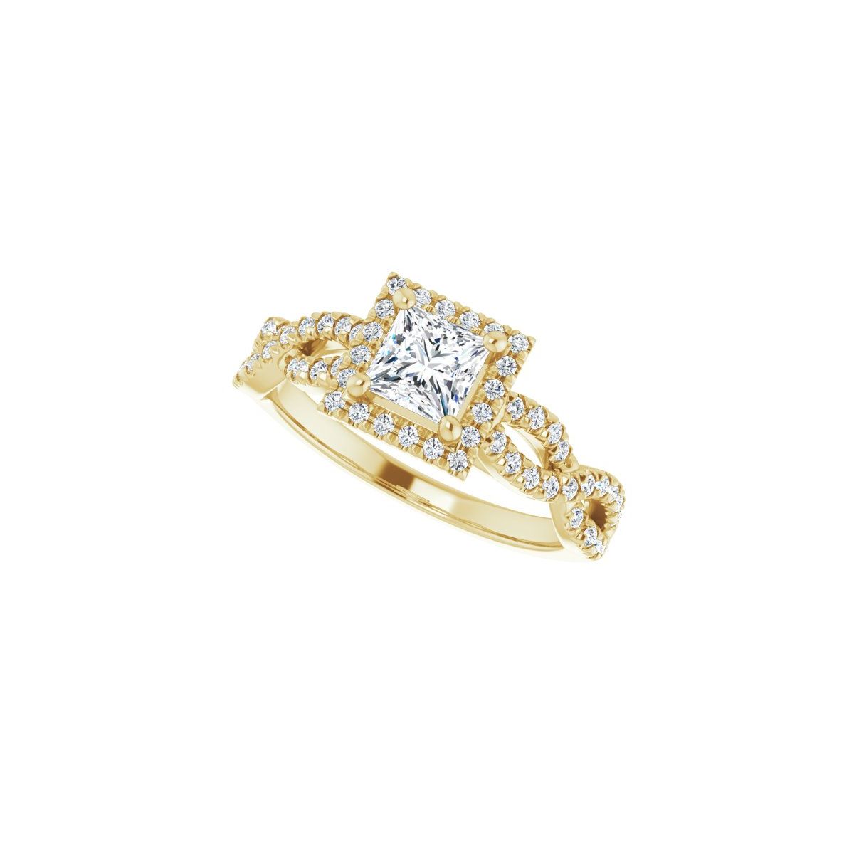 Square Halo-Style Infinity-Inspired Engagement Ring Semi-Mount - gallery - Series 124246