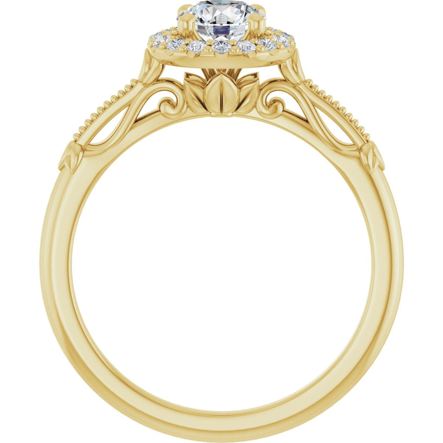 Round Halo-Style Engagement Ring Semi-Mount - gallery - Series 124330