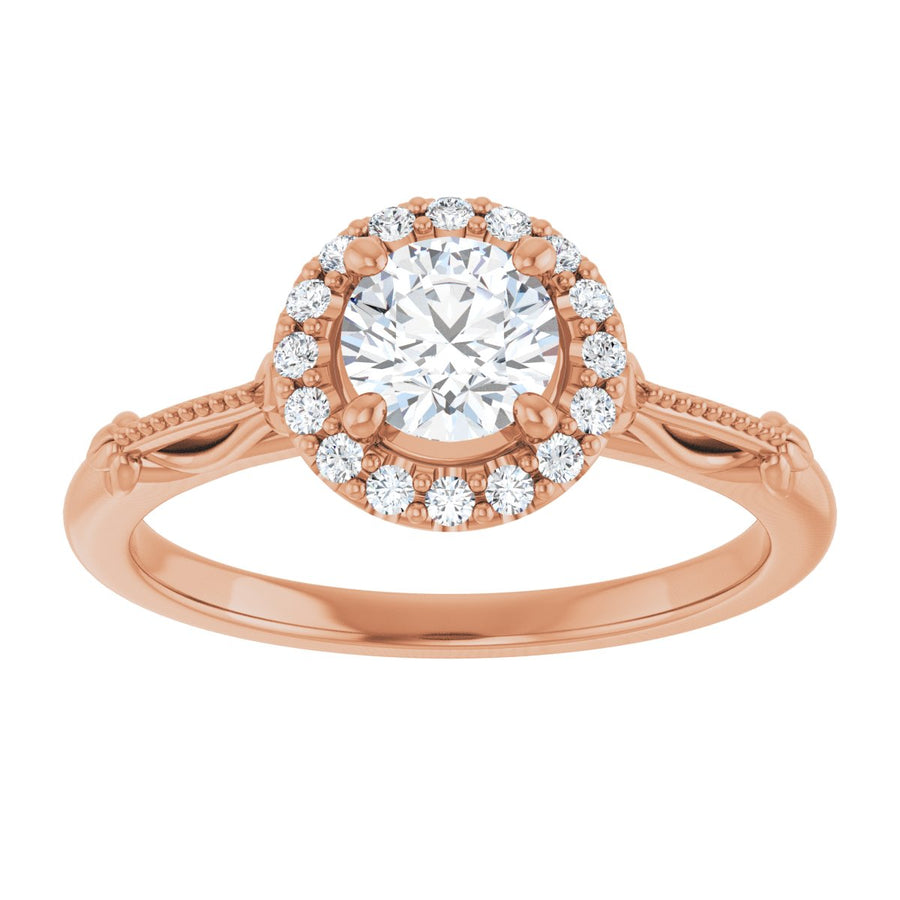 Round Halo-Style Engagement Ring Semi-Mount - gallery - Series 124330
