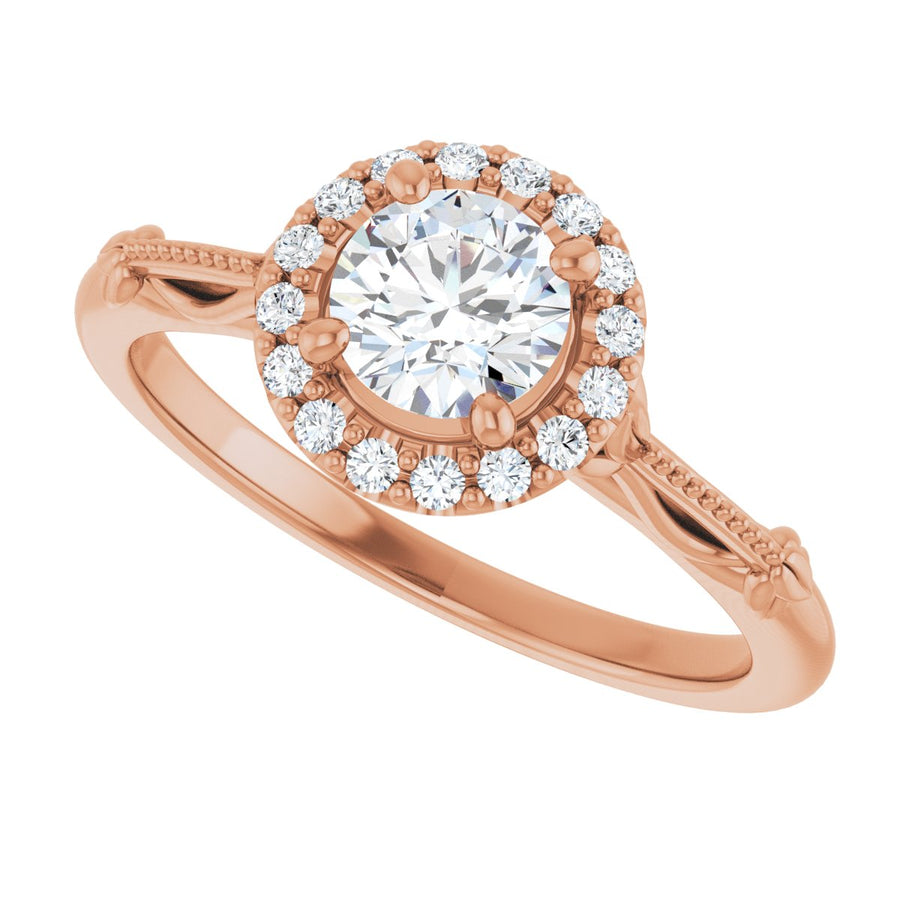 Round Halo-Style Engagement Ring Semi-Mount - gallery - Series 124330