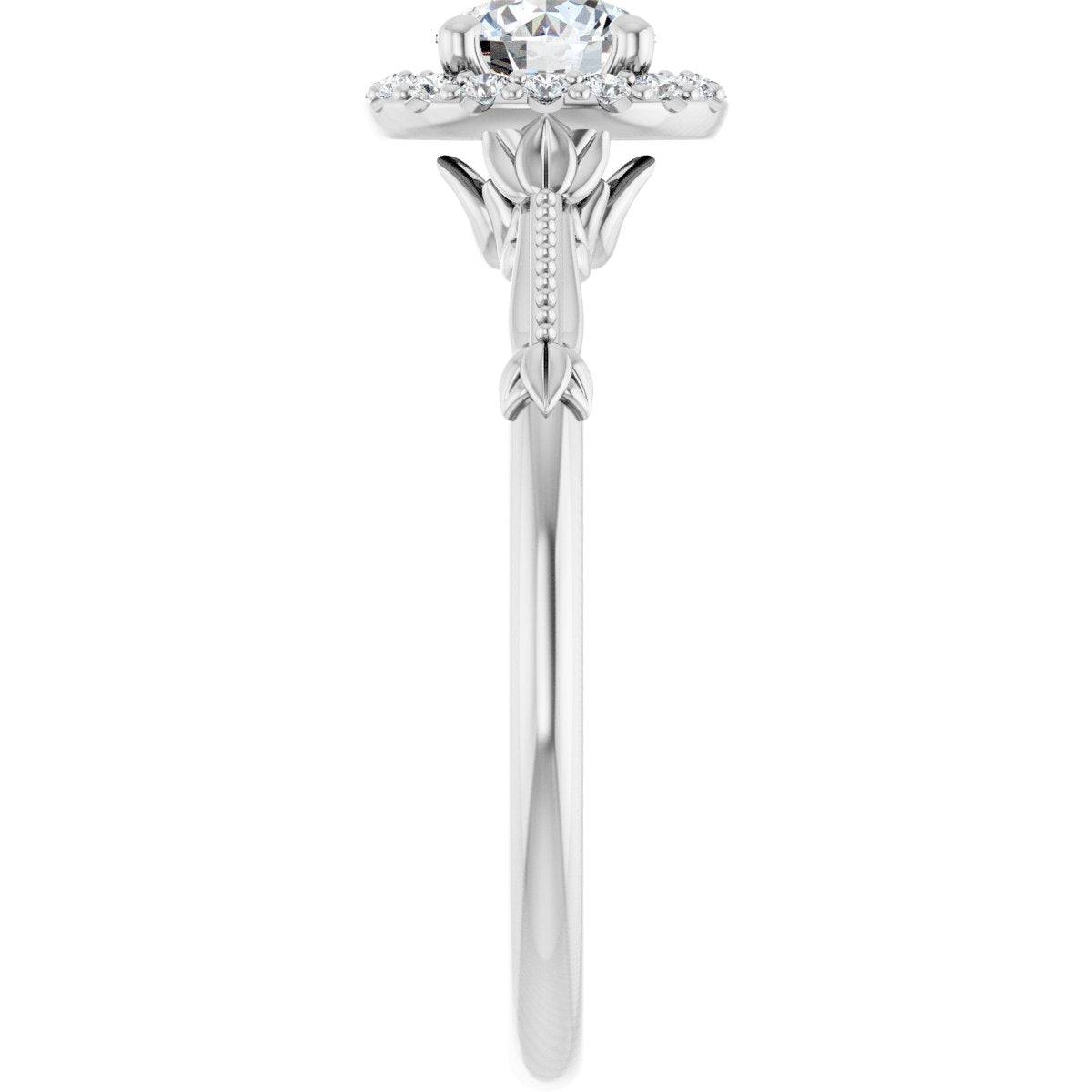 Round Halo-Style Engagement Ring Semi-Mount - gallery - Series 124330