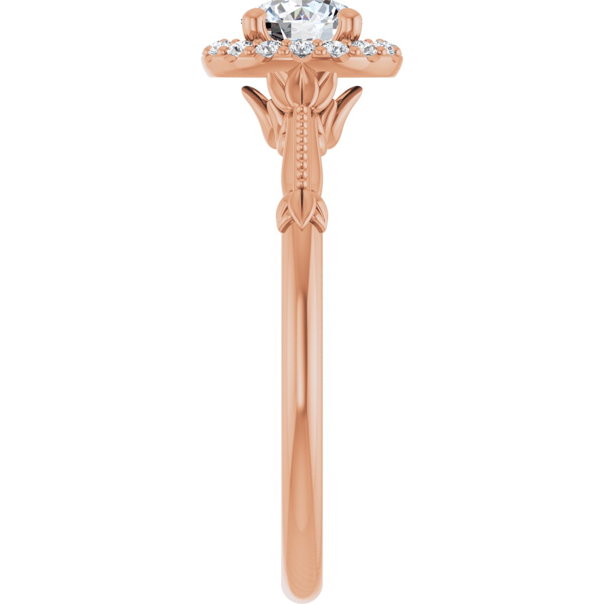 Round Halo-Style Engagement Ring Semi-Mount - gallery - Series 124330