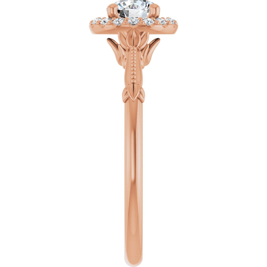 Round Halo-Style Engagement Ring Semi-Mount - gallery - Series 124330