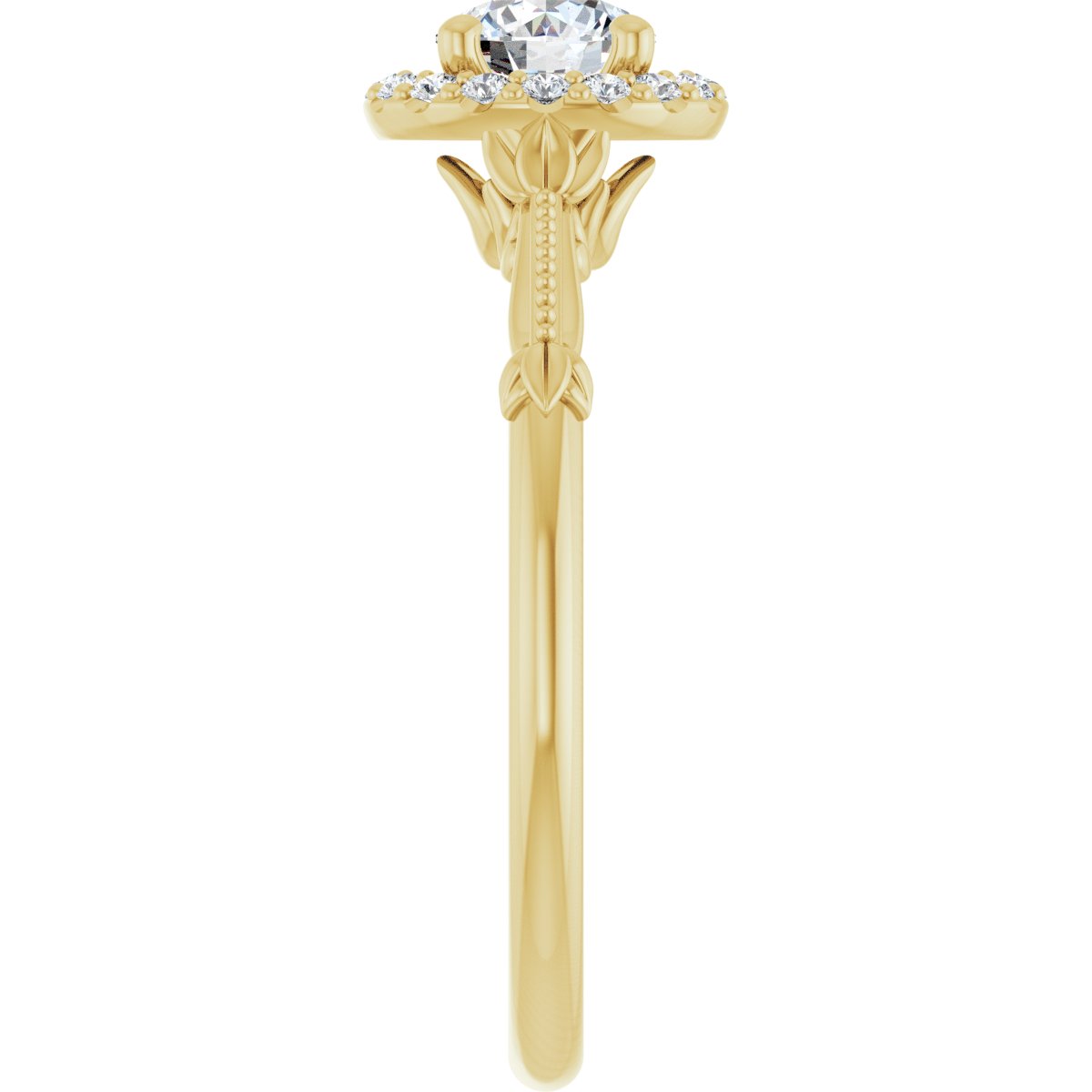 Round Halo-Style Engagement Ring Semi-Mount - gallery - Series 124330