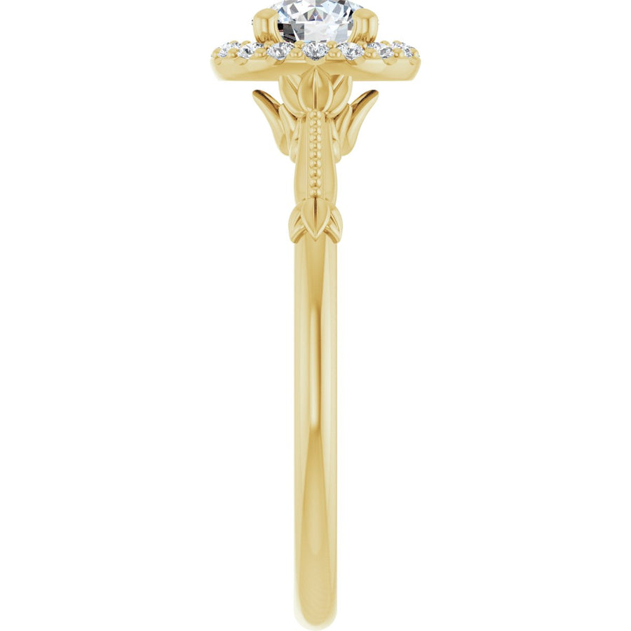 Round Halo-Style Engagement Ring Semi-Mount - gallery - Series 124330