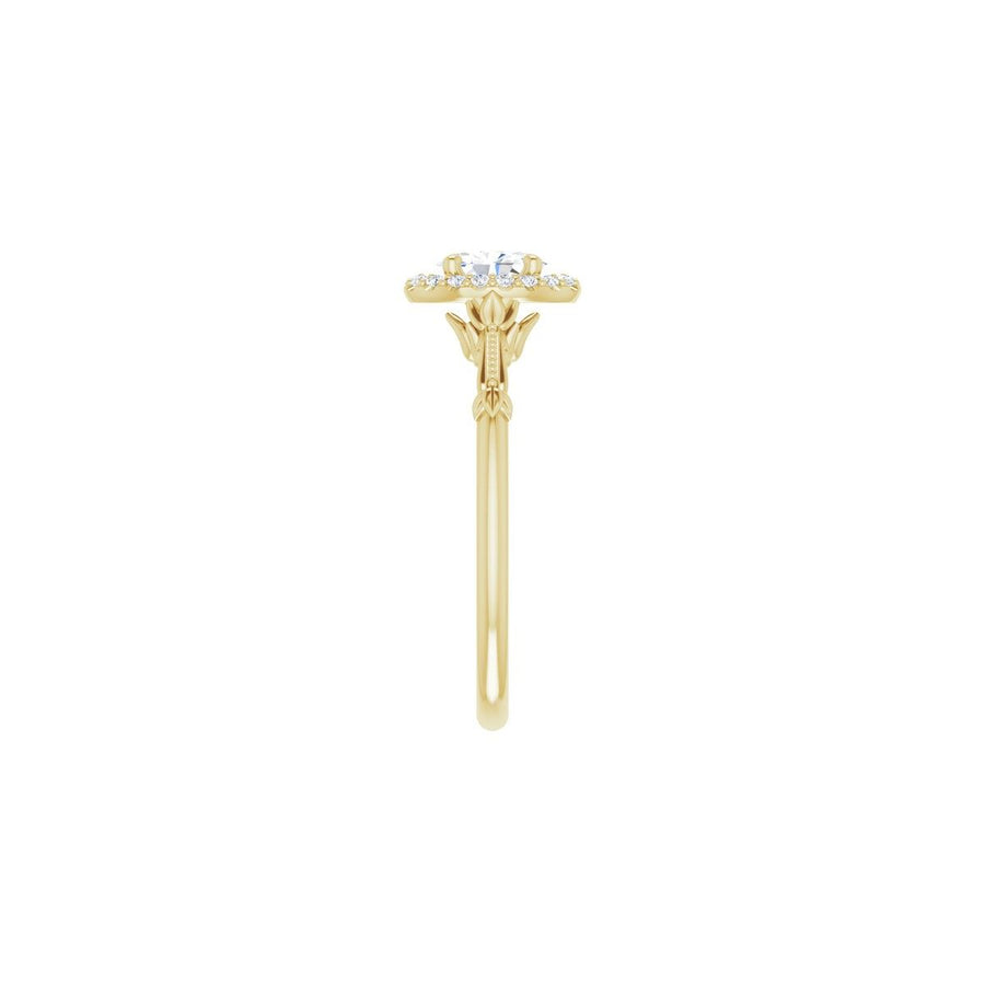 Oval Halo-Style Engagement Ring Semi-Mount - gallery - Series 124330