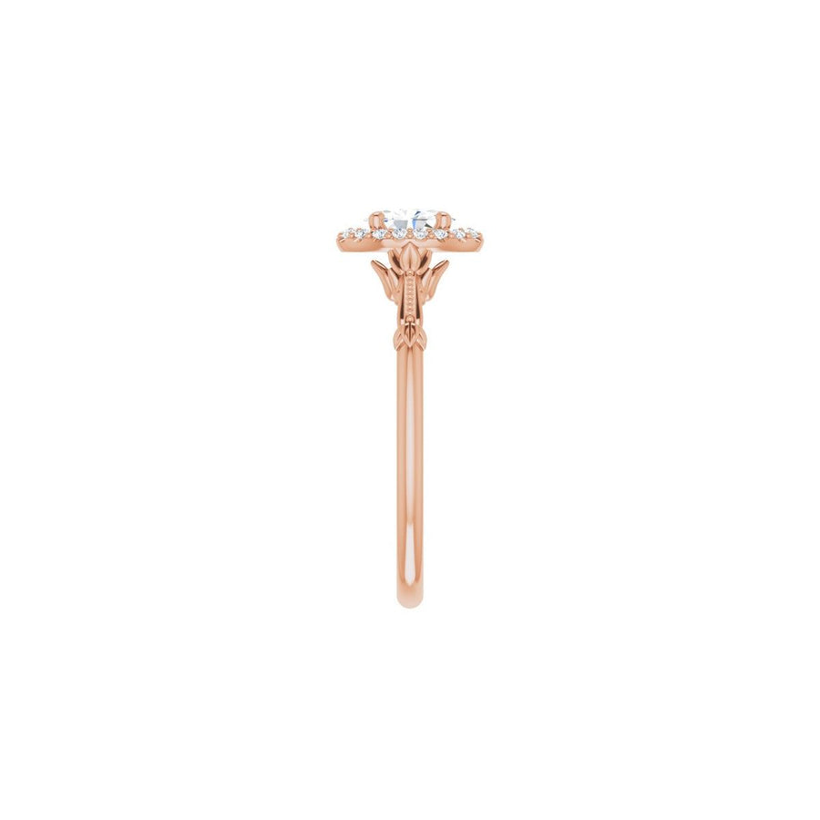 Oval Halo-Style Engagement Ring Semi-Mount - gallery - Series 124330