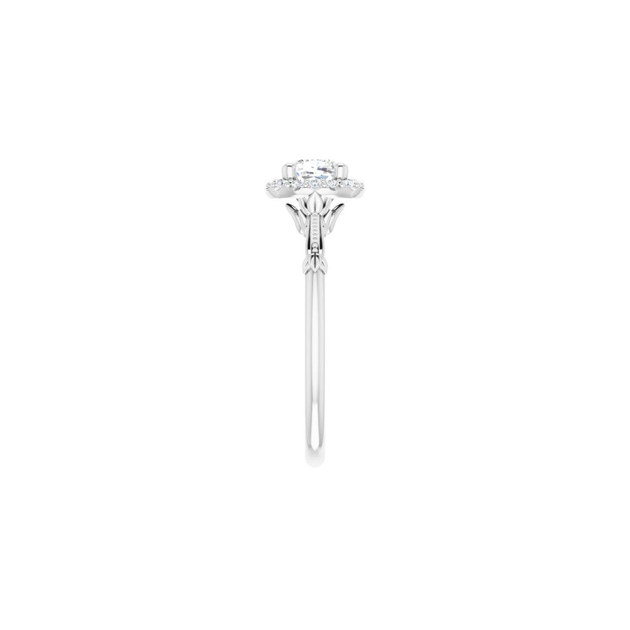 Cushion Halo-Style Engagement Ring Semi-Mount - gallery - Series 124330