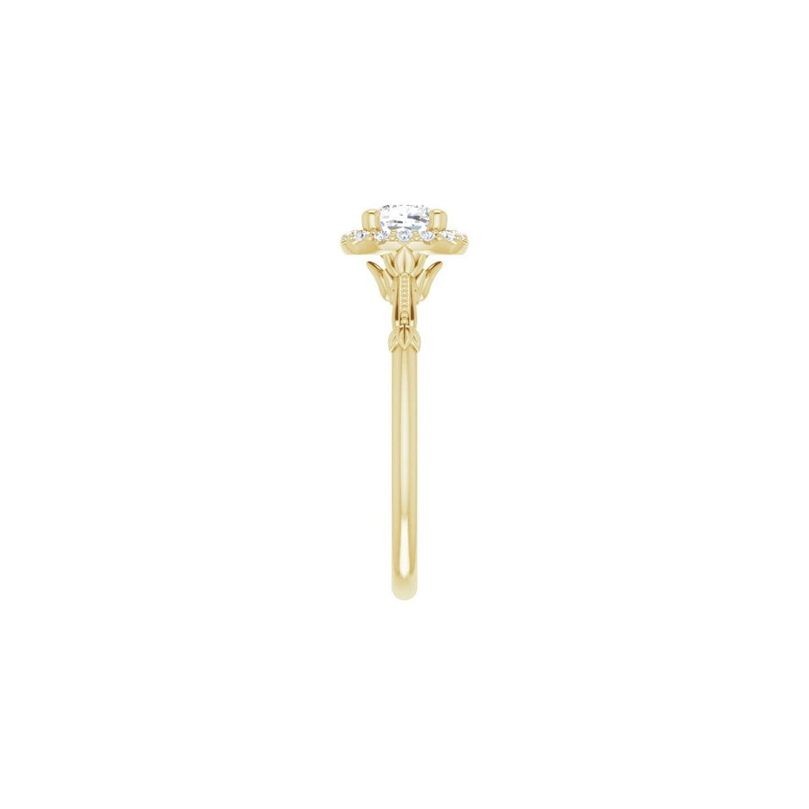 Cushion Halo-Style Engagement Ring Semi-Mount - gallery - Series 124330