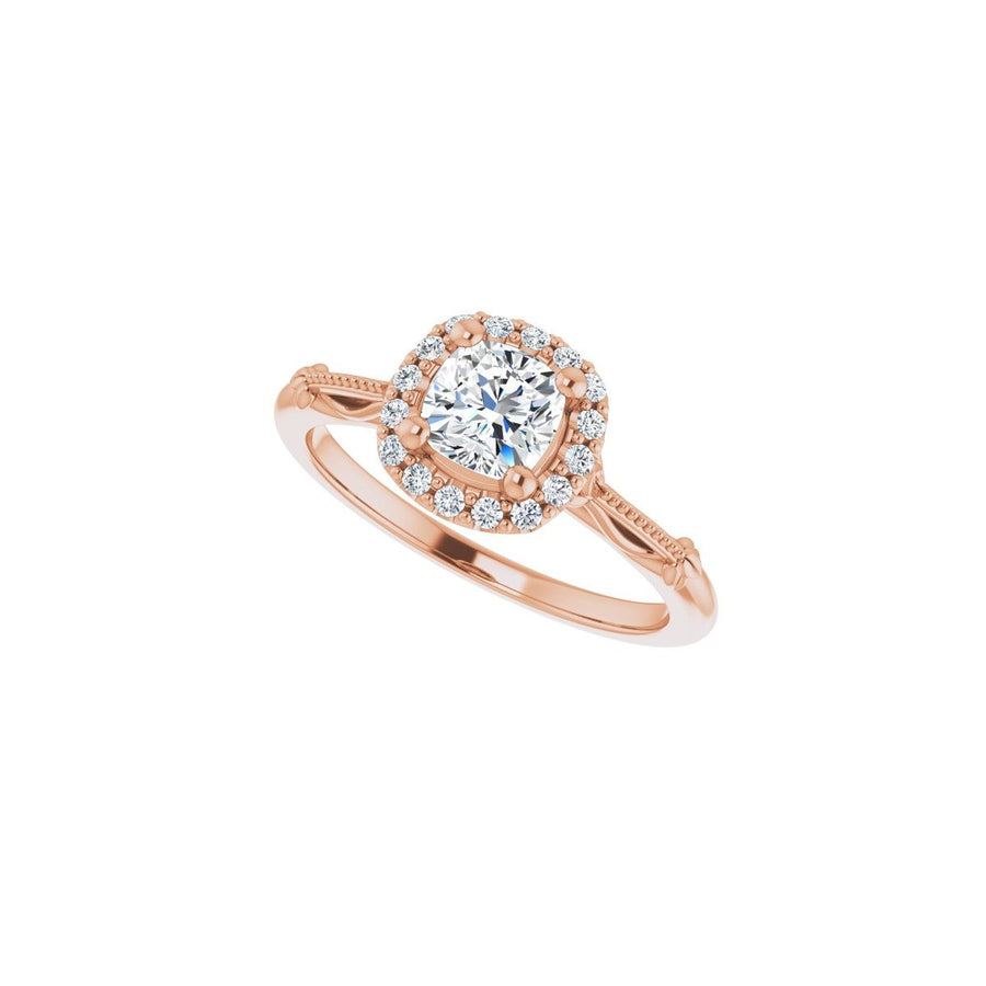Cushion Halo-Style Engagement Ring Semi-Mount - gallery - Series 124330