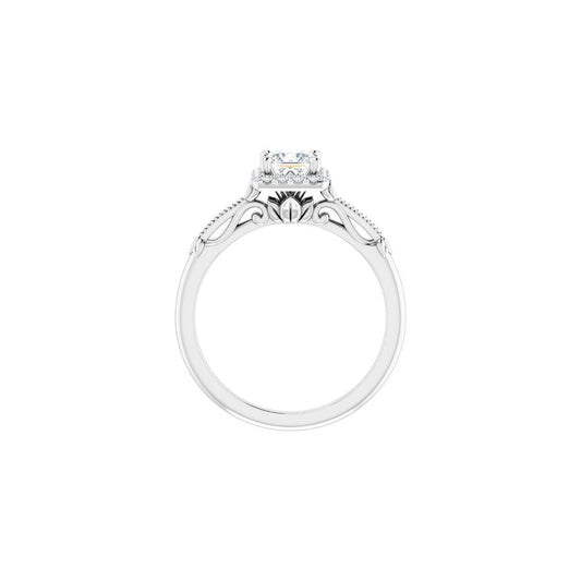 Square Halo-Style Engagement Ring Semi-Mount - gallery - Series 124330