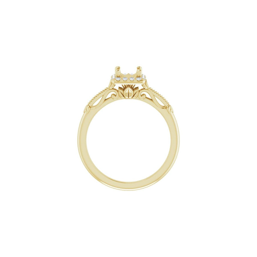 Square Halo-Style Engagement Ring Semi-Mount - gallery - Series 124330