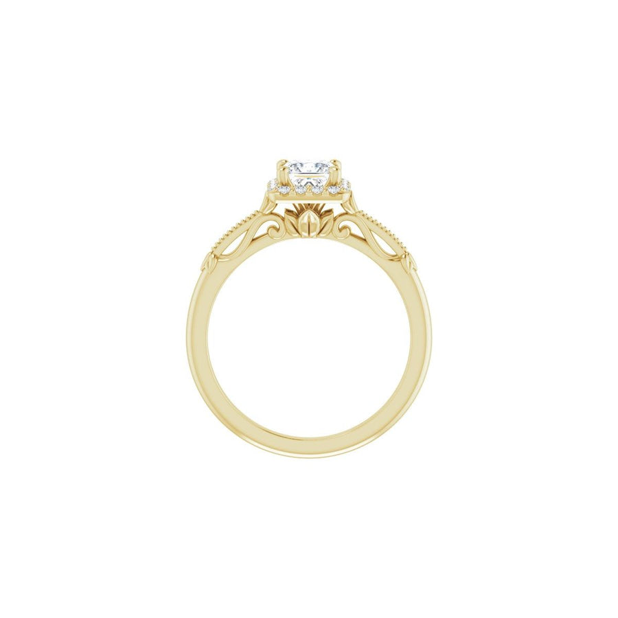 Square Halo-Style Engagement Ring Semi-Mount - gallery - Series 124330