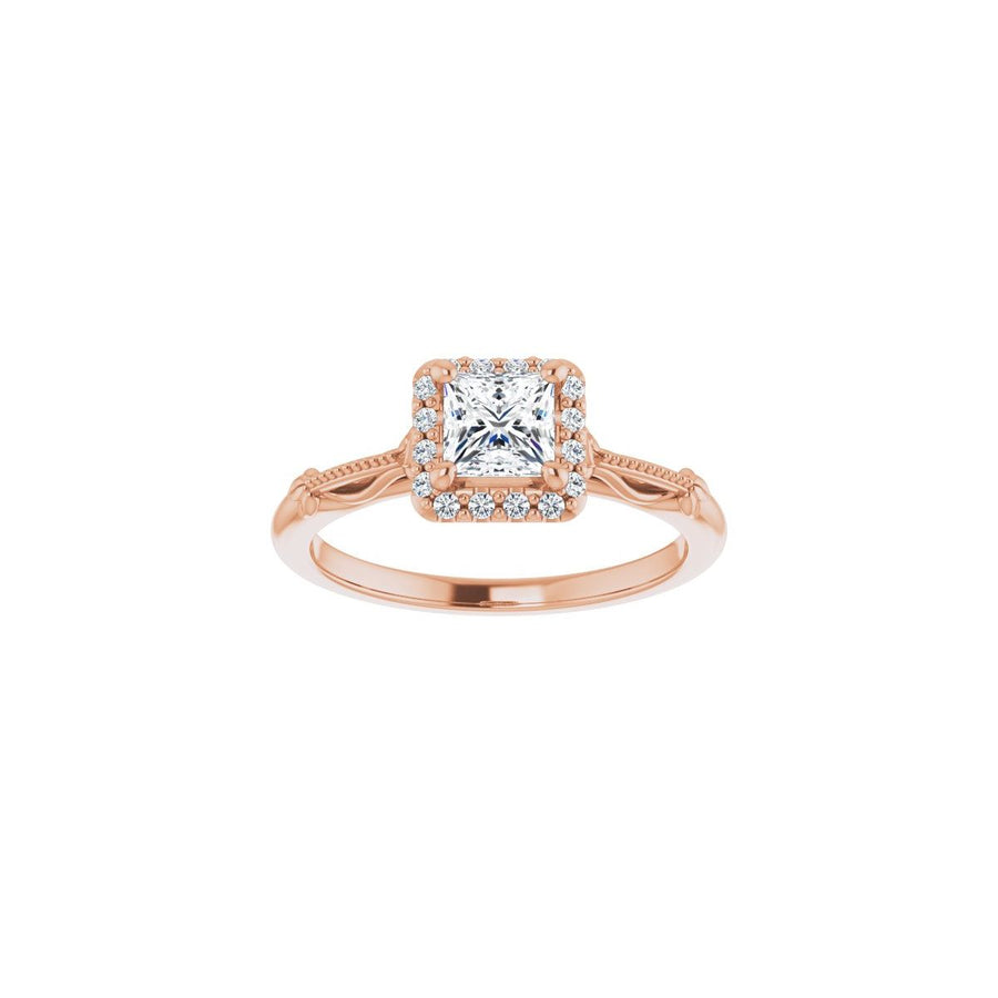 Square Halo-Style Engagement Ring Semi-Mount - gallery - Series 124330
