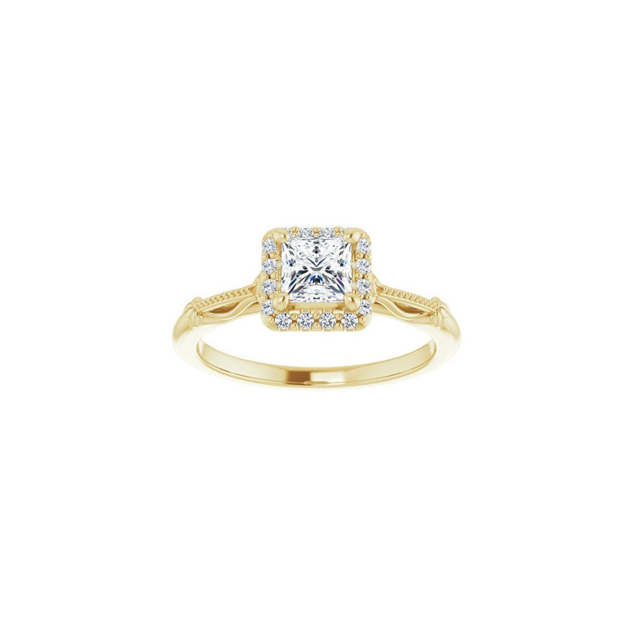 Square Halo-Style Engagement Ring Semi-Mount - gallery - Series 124330