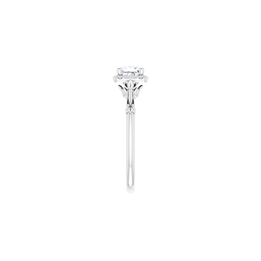 Square Halo-Style Engagement Ring Semi-Mount - gallery - Series 124330