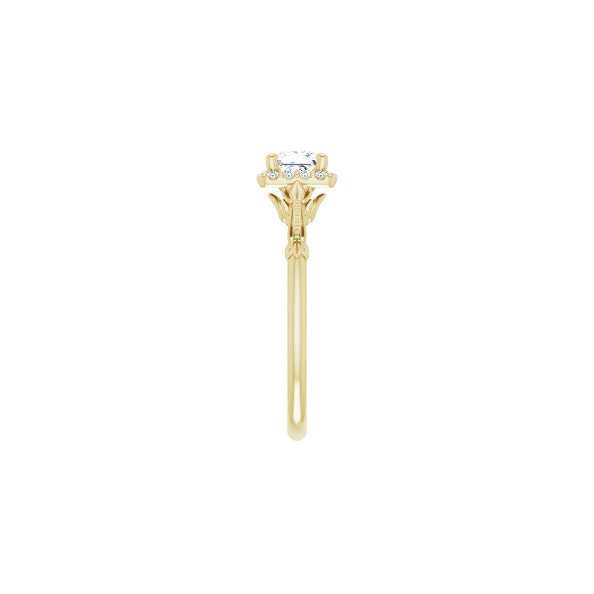 Square Halo-Style Engagement Ring Semi-Mount - gallery - Series 124330