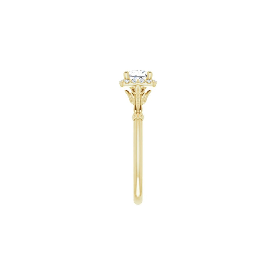 Square Halo-Style Engagement Ring Semi-Mount - gallery - Series 124330