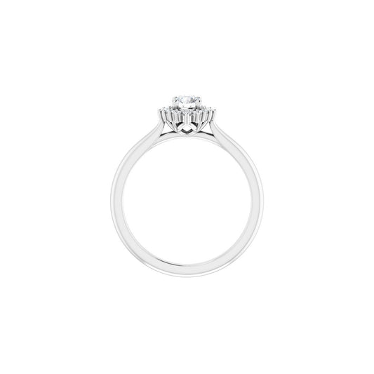 Round Halo-Style Engagement Ring Semi-Mount - gallery - Series 124470