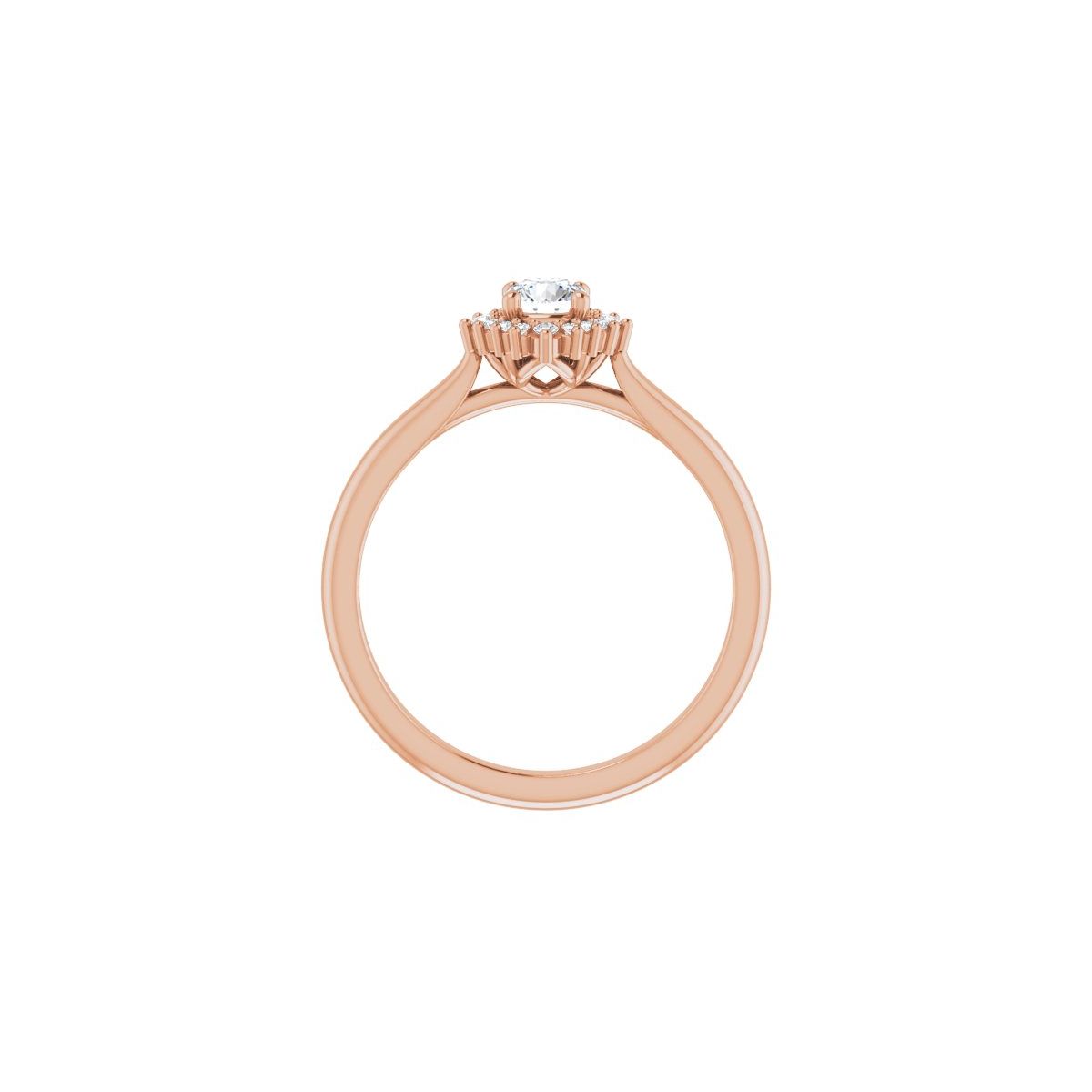 Round Halo-Style Engagement Ring Semi-Mount - gallery - Series 124470