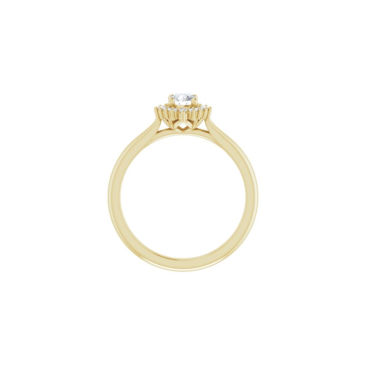 Round Halo-Style Engagement Ring Semi-Mount - gallery - Series 124470