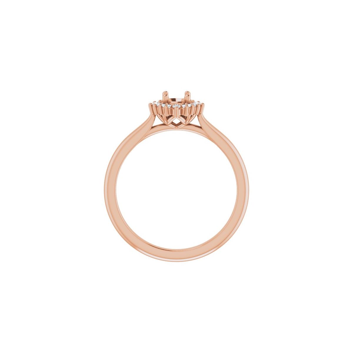 Round Halo-Style Engagement Ring Semi-Mount - gallery - Series 124470