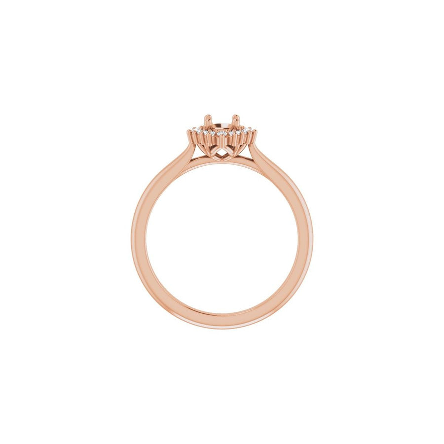 Round Halo-Style Engagement Ring Semi-Mount - gallery - Series 124470