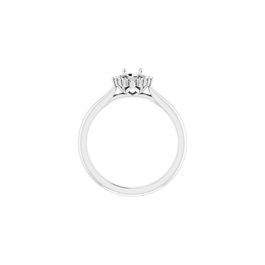 Round Halo-Style Engagement Ring Semi-Mount - gallery - Series 124470