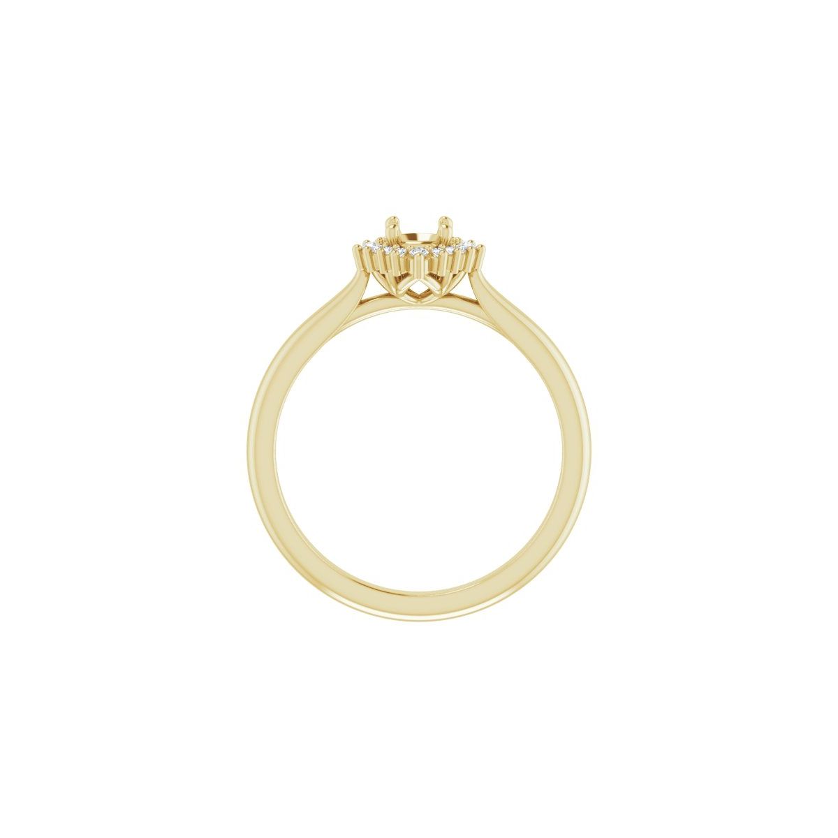 Round Halo-Style Engagement Ring Semi-Mount - gallery - Series 124470