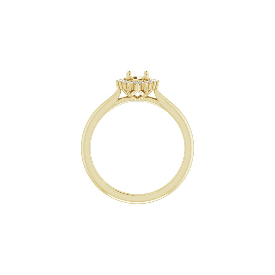Round Halo-Style Engagement Ring Semi-Mount - gallery - Series 124470