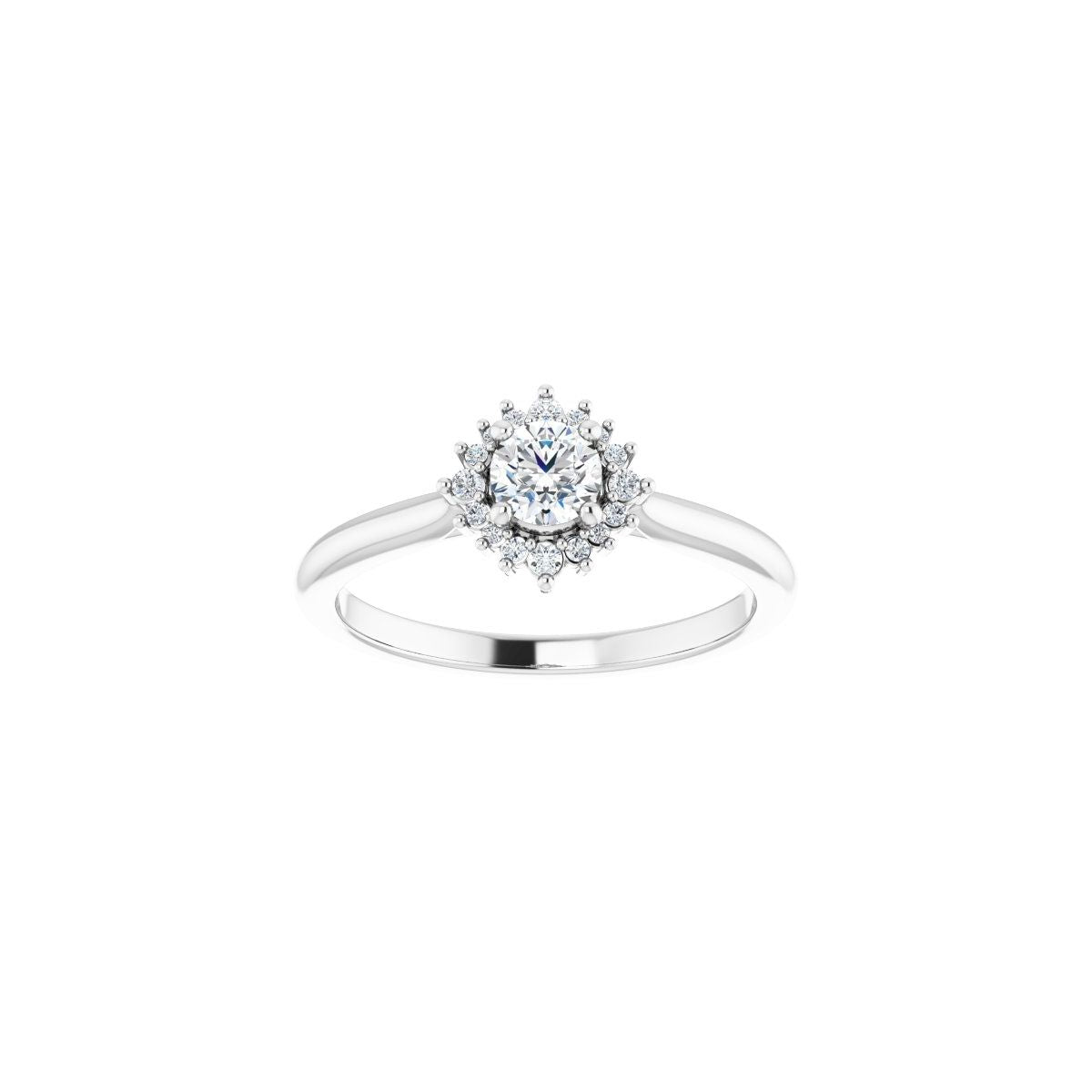 Round Halo-Style Engagement Ring Semi-Mount - gallery - Series 124470