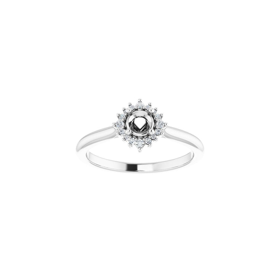 Round Halo-Style Engagement Ring Semi-Mount - gallery - Series 124470