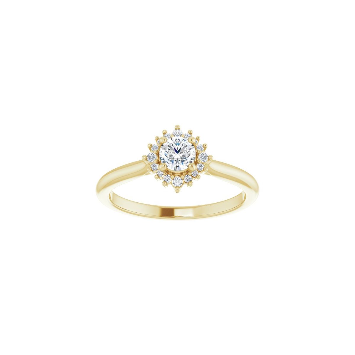 Round Halo-Style Engagement Ring Semi-Mount - gallery - Series 124470