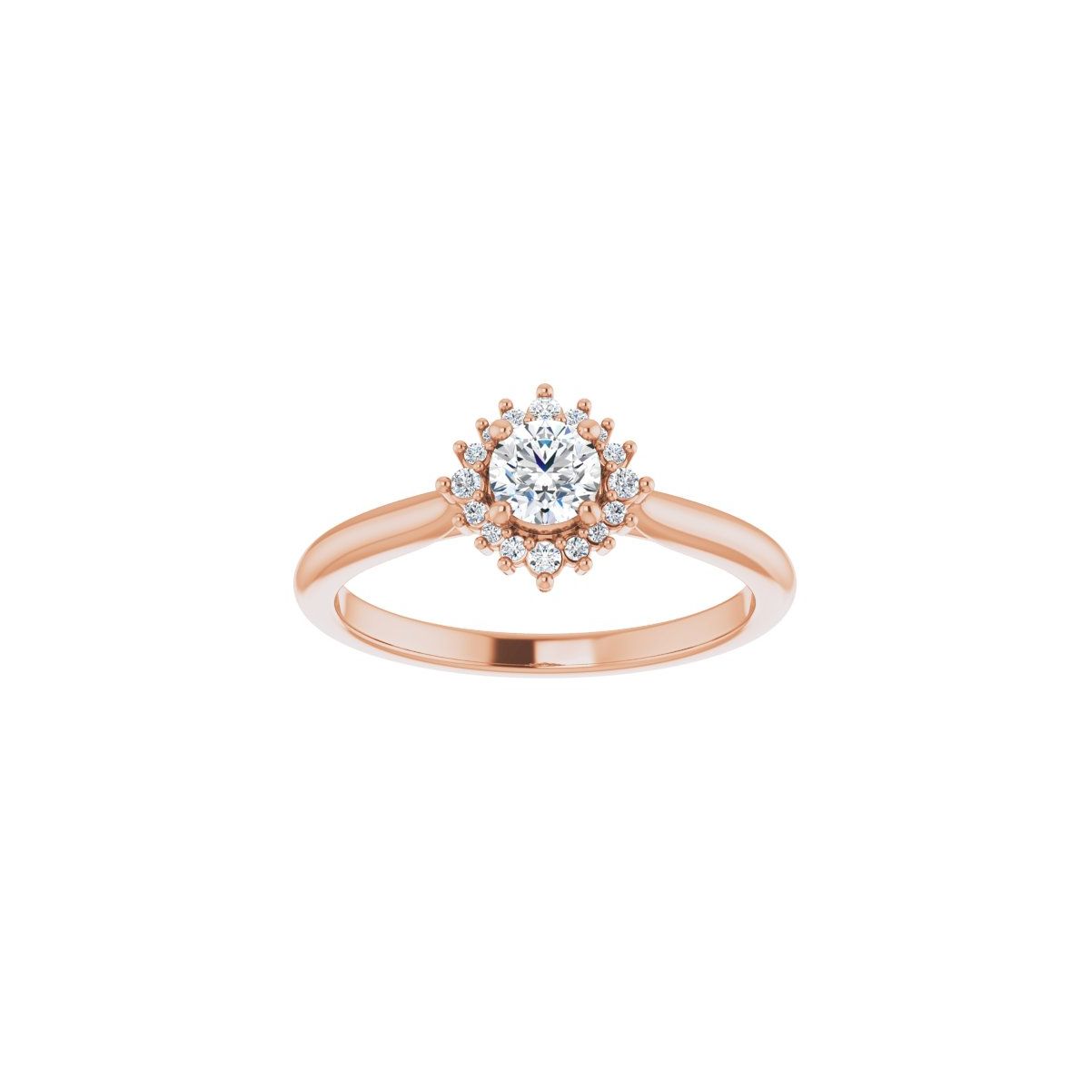 Round Halo-Style Engagement Ring Semi-Mount - gallery - Series 124470