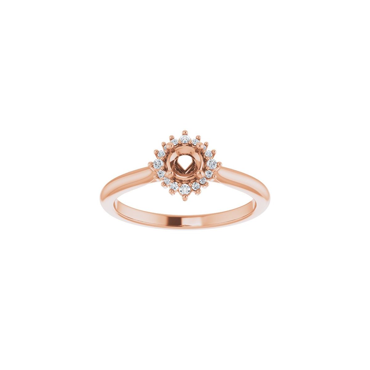 Round Halo-Style Engagement Ring Semi-Mount - gallery - Series 124470