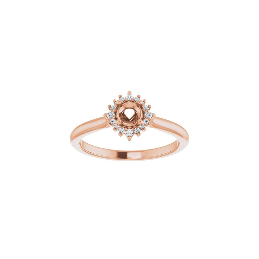 Round Halo-Style Engagement Ring Semi-Mount - gallery - Series 124470