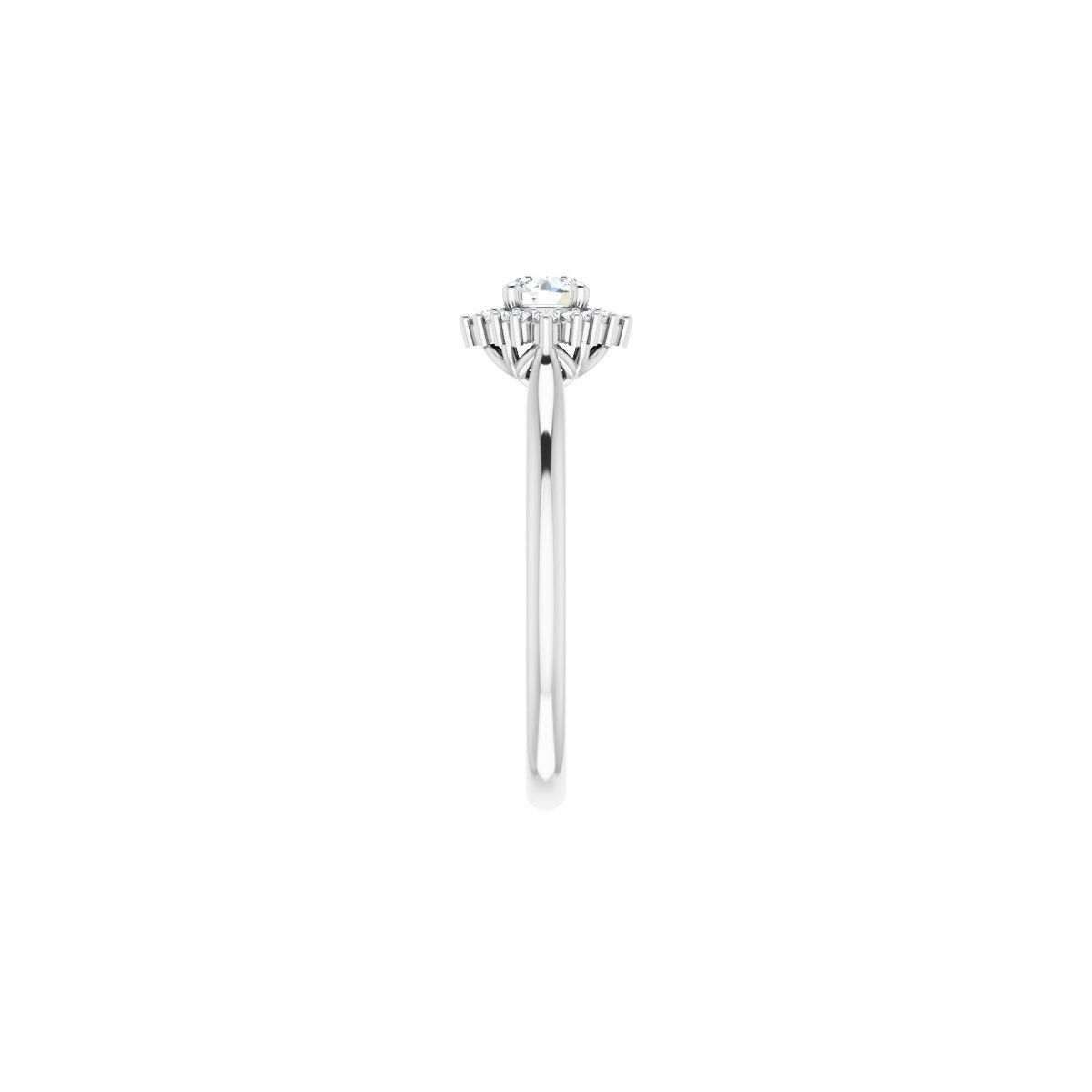 Round Halo-Style Engagement Ring Semi-Mount - gallery - Series 124470