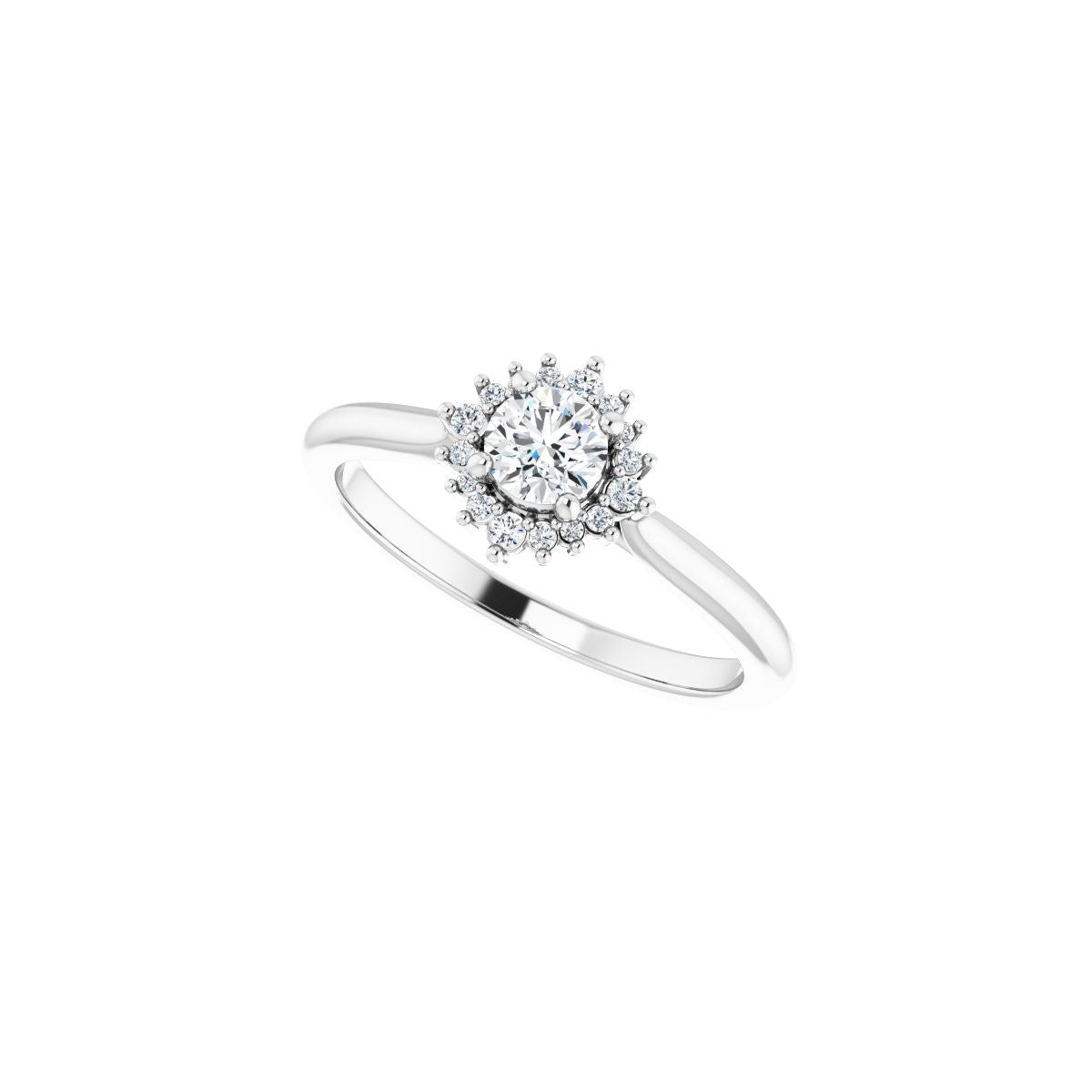 Round Halo-Style Engagement Ring Semi-Mount - gallery - Series 124470
